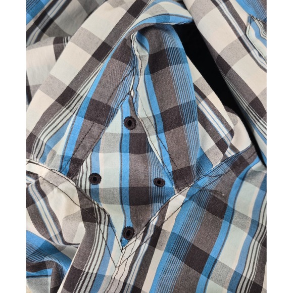 PANHANDLE Tuf Cooper Performance Western Shirt Mens XL Blue‎ Plaid Long Sleeve - Picture 11 of 12